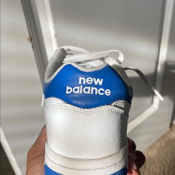 New Balance Men's White and Blue Sneakers - Picture 9 of 11